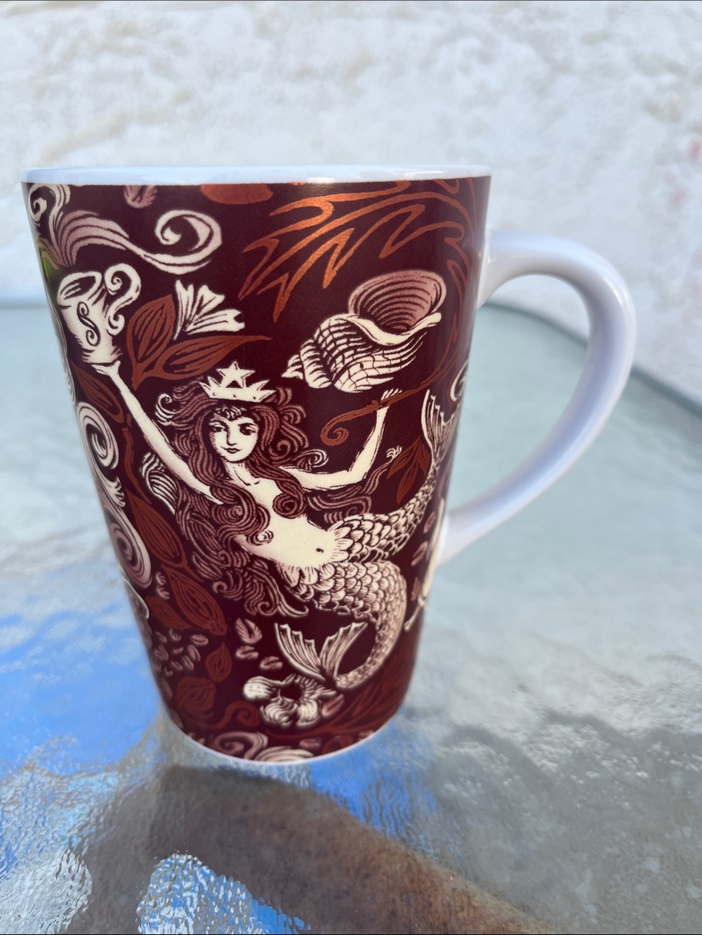 Starbucks 35th Anniversary 2007 Mermaid Siren Brown Copper Coffee Cup Mug
